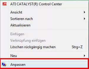 Hintergrundbild unter Vista anpassen
