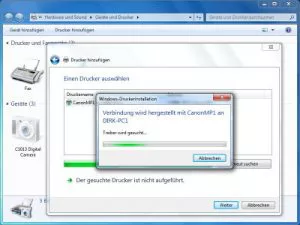 Verbindung zum Netzwerkdrucker herstellen Verbindung zum Netzwerkdrucker herstellen