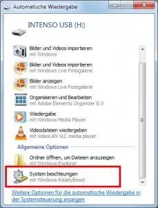 ReadyBoost Überprüfung für den USB-Stick ReadyBoost Überprüfung für den USB-Stick