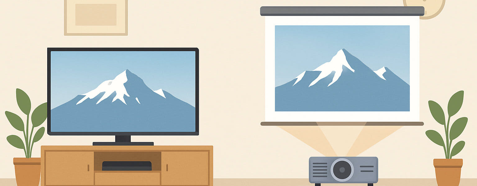Heimkino Bildqualität im Vergleich zwischen Fernseher und Beamer