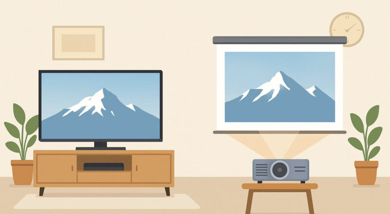 Heimkino Bildqualität im Vergleich zwischen Fernseher und Beamer