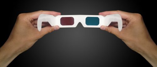 3D Fernsehen mit Rot-Blau-Brille