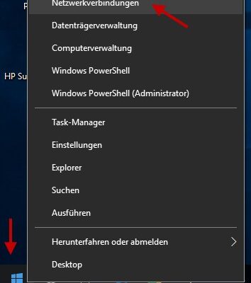 DNS Server ändern Netzwerkverbindungen öffnen