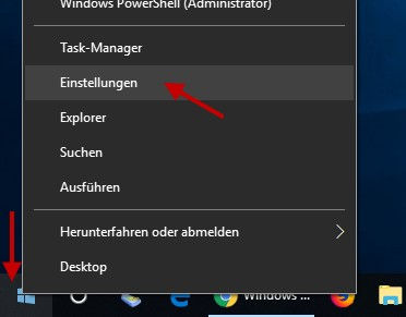 Windows Einstellungen öffnen