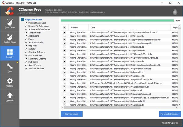 Registry von Windows reinigen
