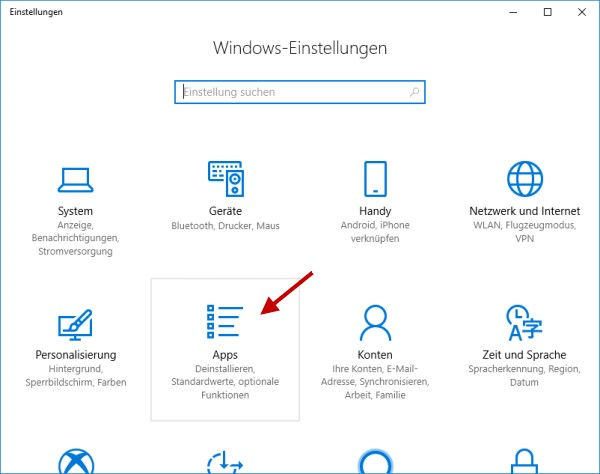 Windows Media Player deinstallieren Apps öffnen