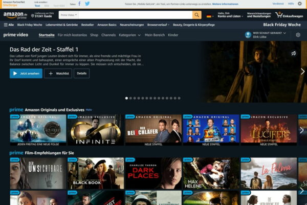 Filme und Serien auf Amazon Prime Video