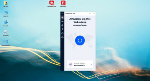 Bitdefender Premium VPN bereit zum Aktivieren