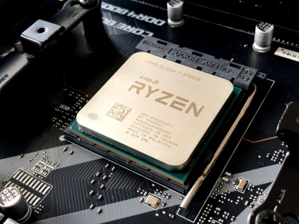 AMD Ryzen Prozessor auf dem Mainboard AMD Ryzen Prozessor auf dem Mainboard