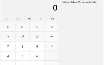 Taschenrechner per Tastatur öffnen bei Windows 10