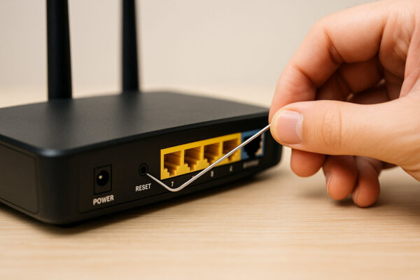 Router auf Werkseinstellungen zurücksetzen Router-Reset per Büroklammer: Werkseinstellungen wiederherstellen