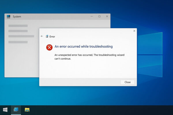 Windows-Fehlerdialog als Beispiel zur Bedeutung des Fehlercodes 0x80070643