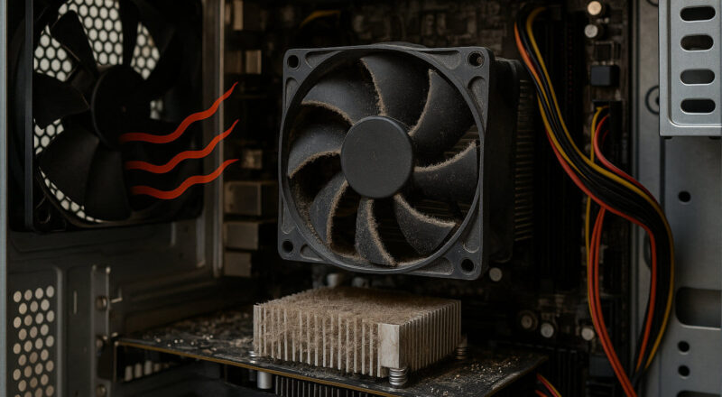 PC friert ein – Diese Fehlerquellen solltest du checken 1 PC-Überhitzung erkennen: CPU-Kühler und verstaubter Lüfter als typische Ursache für hohe Temperaturen