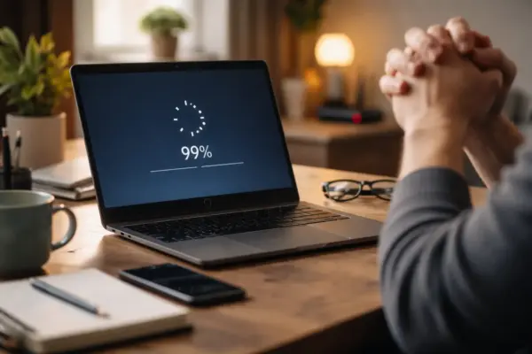 Wenn Windows-Updates hängen bleiben oder fehlschlagen Windows-Update hängt bei 99 Prozent auf einem Laptop