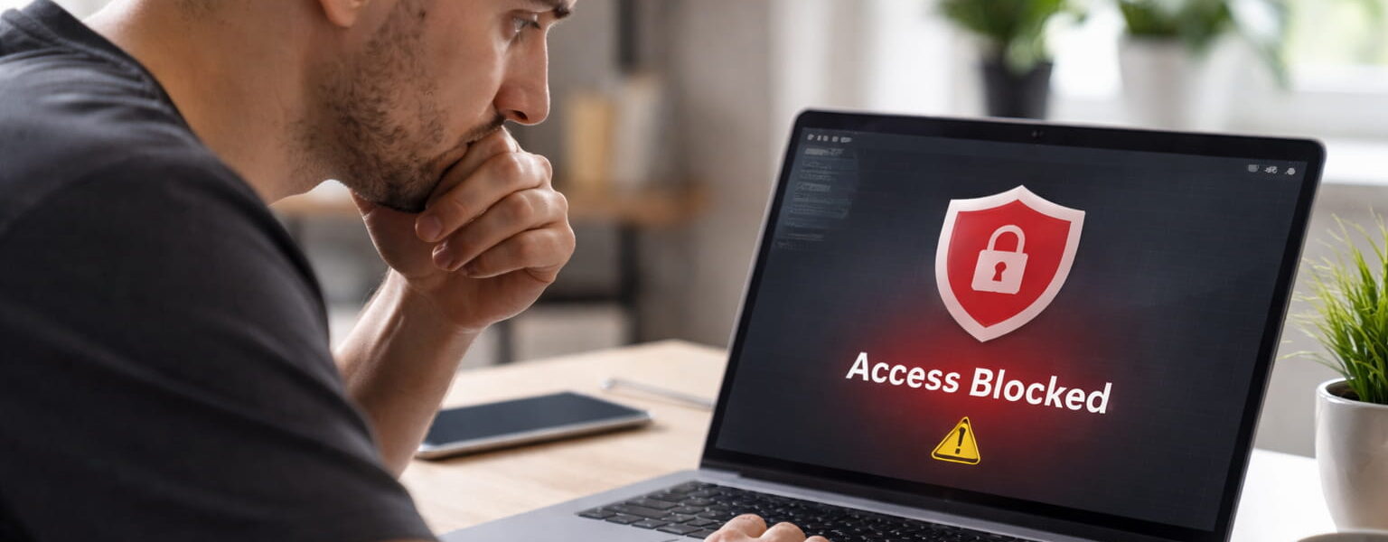 Firewall blockiert Programme auf einem Windows-PC und verhindert den Internetzugriff