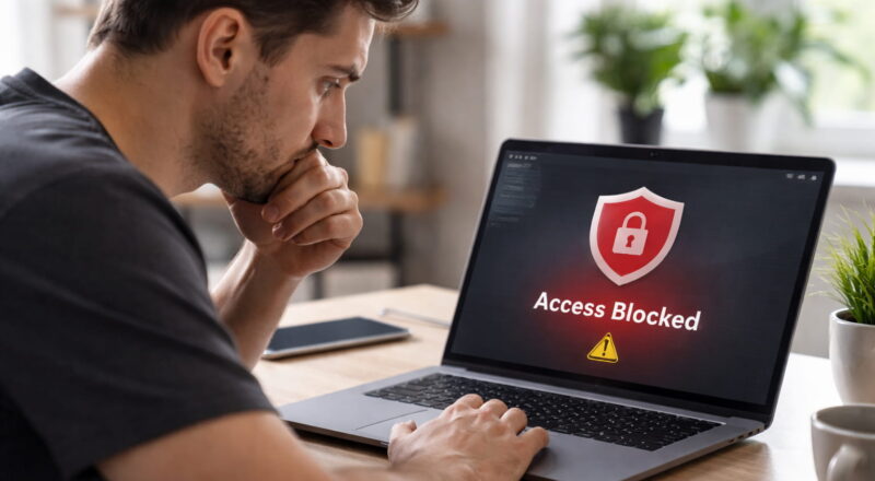 Firewall blockiert Programme auf einem Windows-PC und verhindert den Internetzugriff