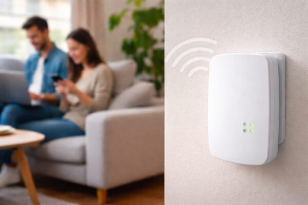 WLAN-Repeater verstärkt das Funksignal im Wohnraum