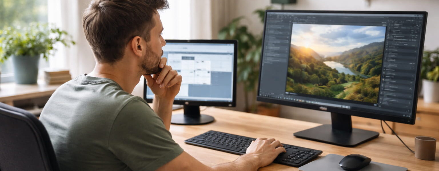 Vergleich unterschiedlicher Monitorgrößen am Arbeitsplatz für besseres Nutzungserlebnis