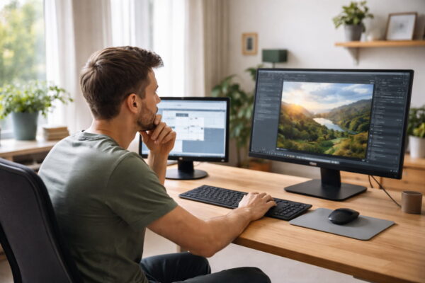 Vergleich unterschiedlicher Monitorgrößen am Arbeitsplatz für besseres Nutzungserlebnis